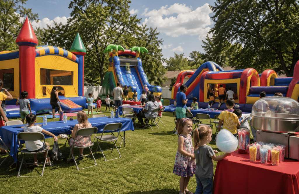 Summer fun at the backyard party