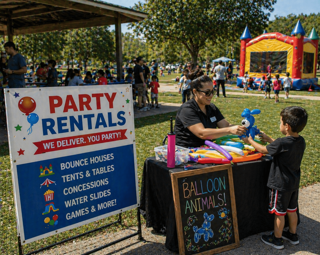 Family fun at the park party