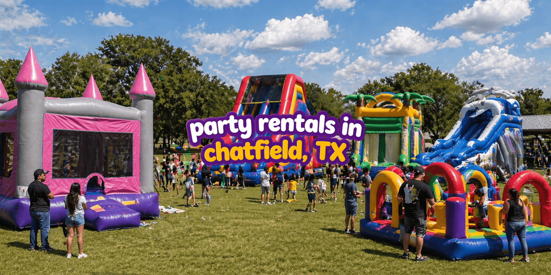Inflatable festival in Chatfield, TX