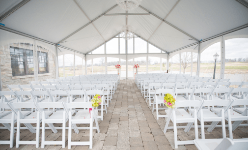 Tent with chairs