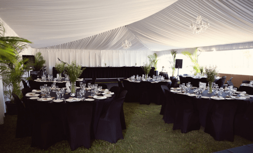 tent table and chairs