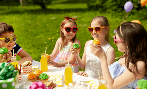 Kids enjoying their juice