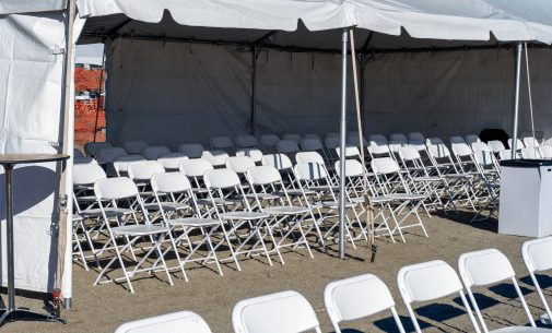 Tent and chairs